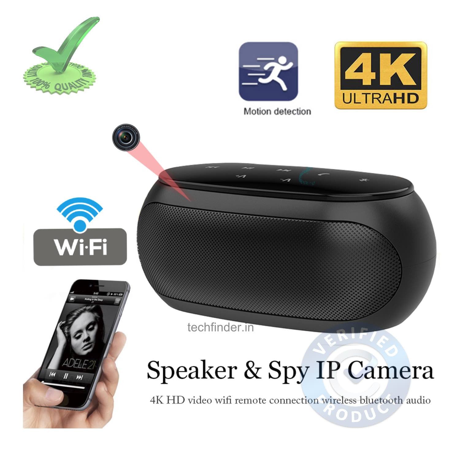 4k WiFi Spy Hidden Camera with Recorder in Bluetooth Speaker 4k WiFi Spy Hidden Camera with Recorder in Bluetooth Speaker